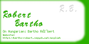 robert bartho business card